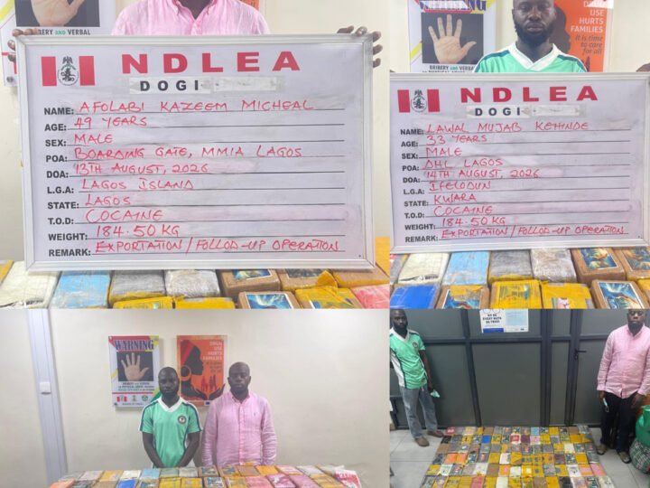 NDLEA Arraigns KC Luxury, Two Others Over 184.5kg Cocaine Shipment to UK