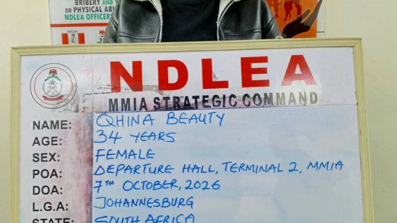 NDLEA Arrests South African Woman With 36.65kg Cocaine, US-Based Grandmother With Cannabis