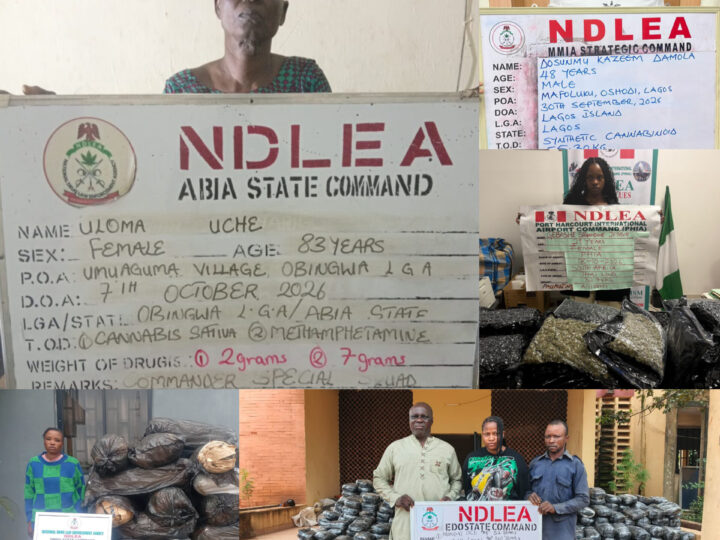 NDLEA Arrests 83-Year-Old Convicted Grandmother, South African Woman with Illicit Drugs